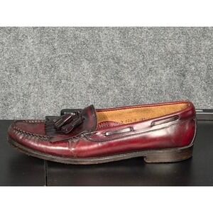 GH Bass Weejuns Men Burgundy Leather Tassel Loafers Shoes 10.5 D‎ Work Formal